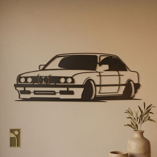 11. BMW E30 Metal Wall Art
