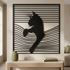 2. Elegant Cat Silhouette Metal Wall Art