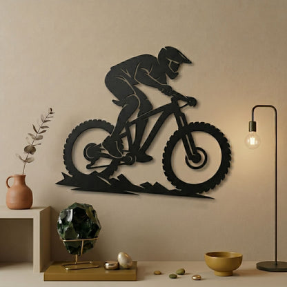 13. Mountain Bike Rider Metal Wall Art