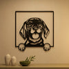 2. Playful Puppy Metal Wall Art