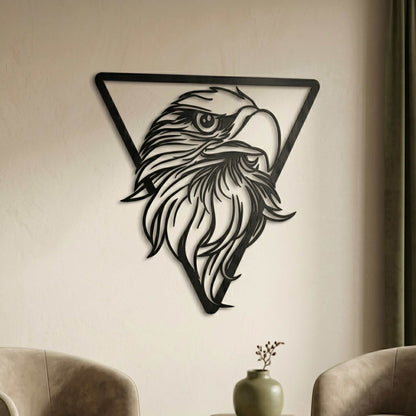 14. Eagle Head Metal Wall Art