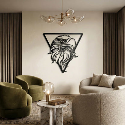 14. Eagle Head Metal Wall Art