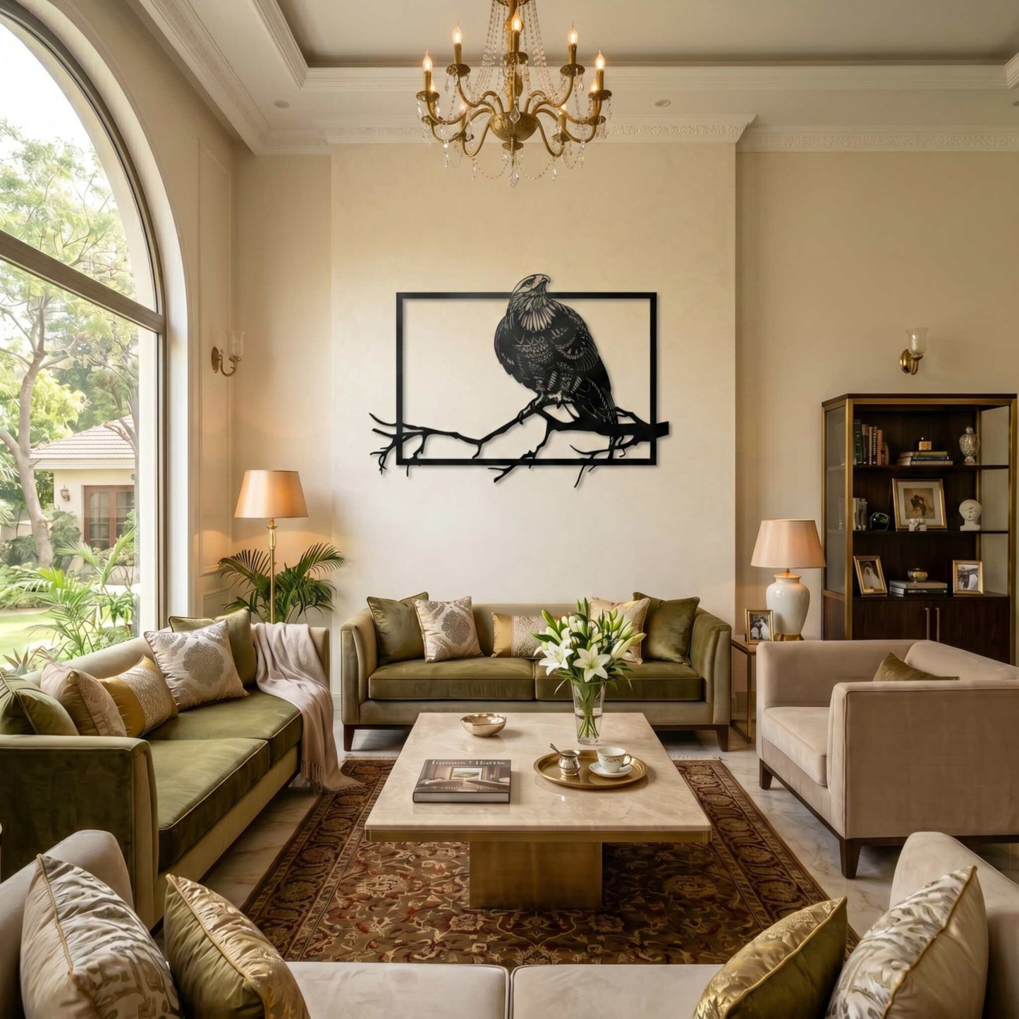 21. Perched Eagle Metal Wall Art