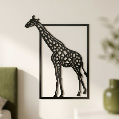 18. Framed Giraffe Metal Wall Art