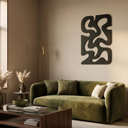 12. Abstract Flow Metal Wall Art
