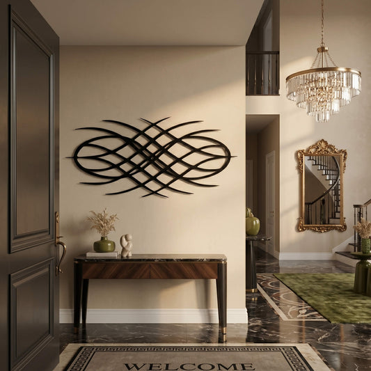 10. Infinity Waves Metal Wall Art