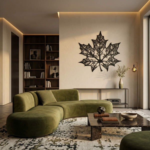 6. Maple Leaf Metal Wall Art