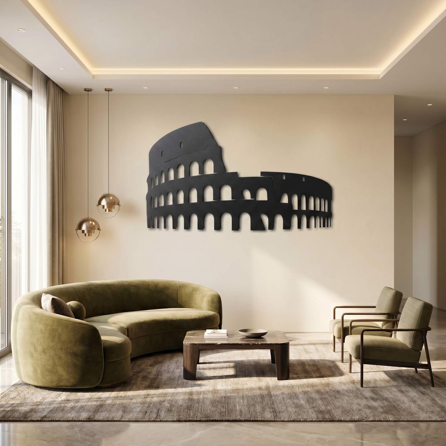 3. Colosseum Metal Wall Art