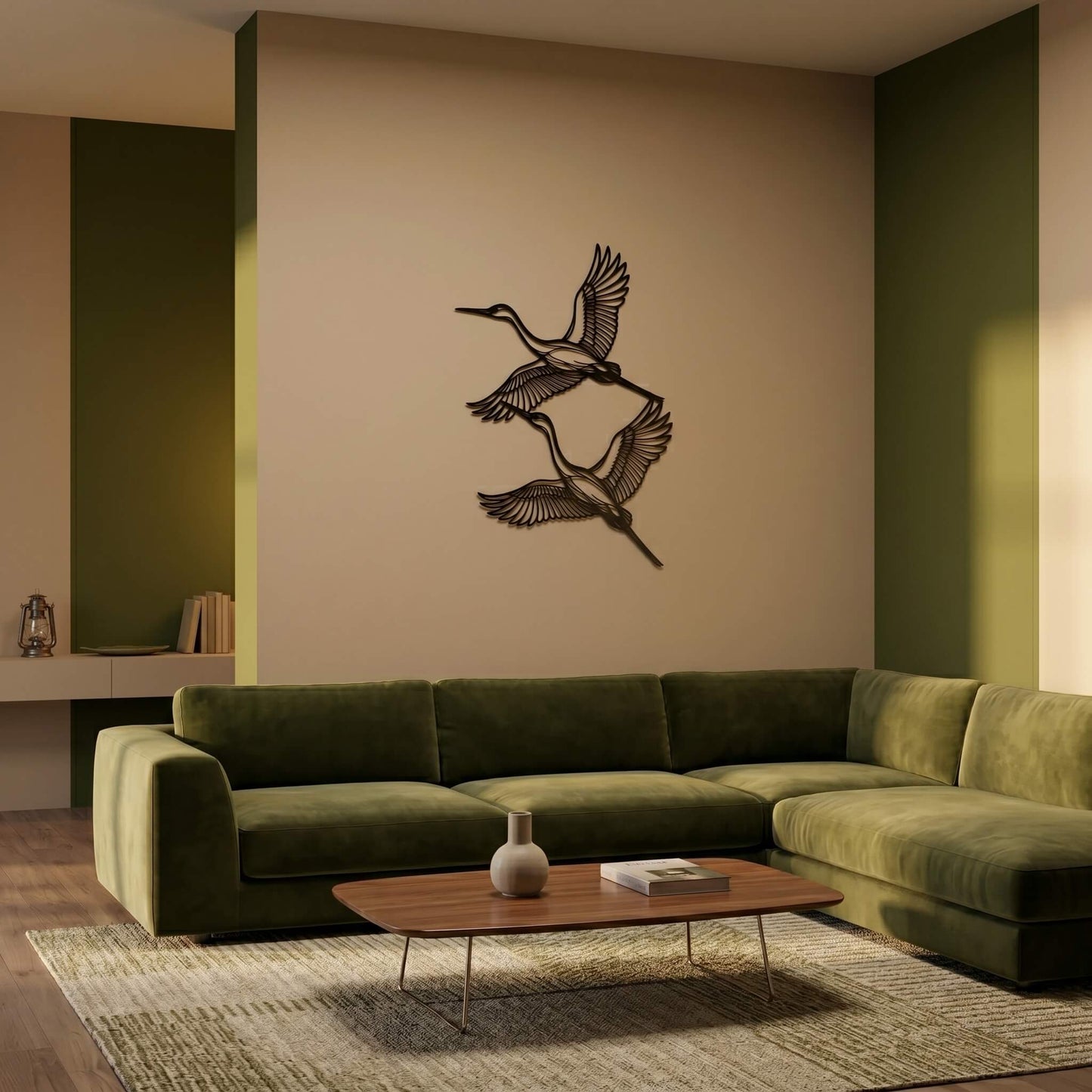 22. Flying Cranes Metal Wall Art