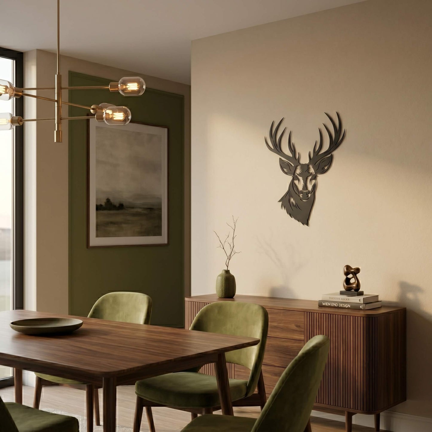 25. Majestic Deer Head Metal Wall Art