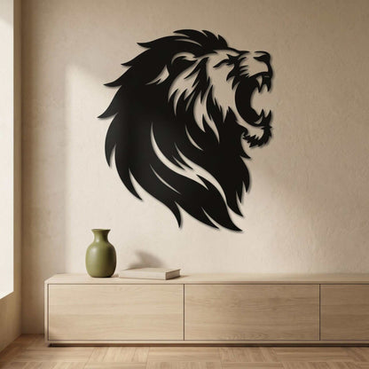 20. Roaring Lion Metal Wall Art