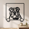 7. Bulldog Metal Wall Art