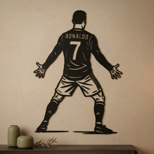 13. Ronaldo Celebration Metal Wall Art
