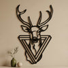 23. Geometric Deer Head Metal Wall Art