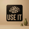 1. Use It Brain Metal Wall Art