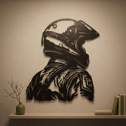 21. Racer Helmet Metal Wall Art